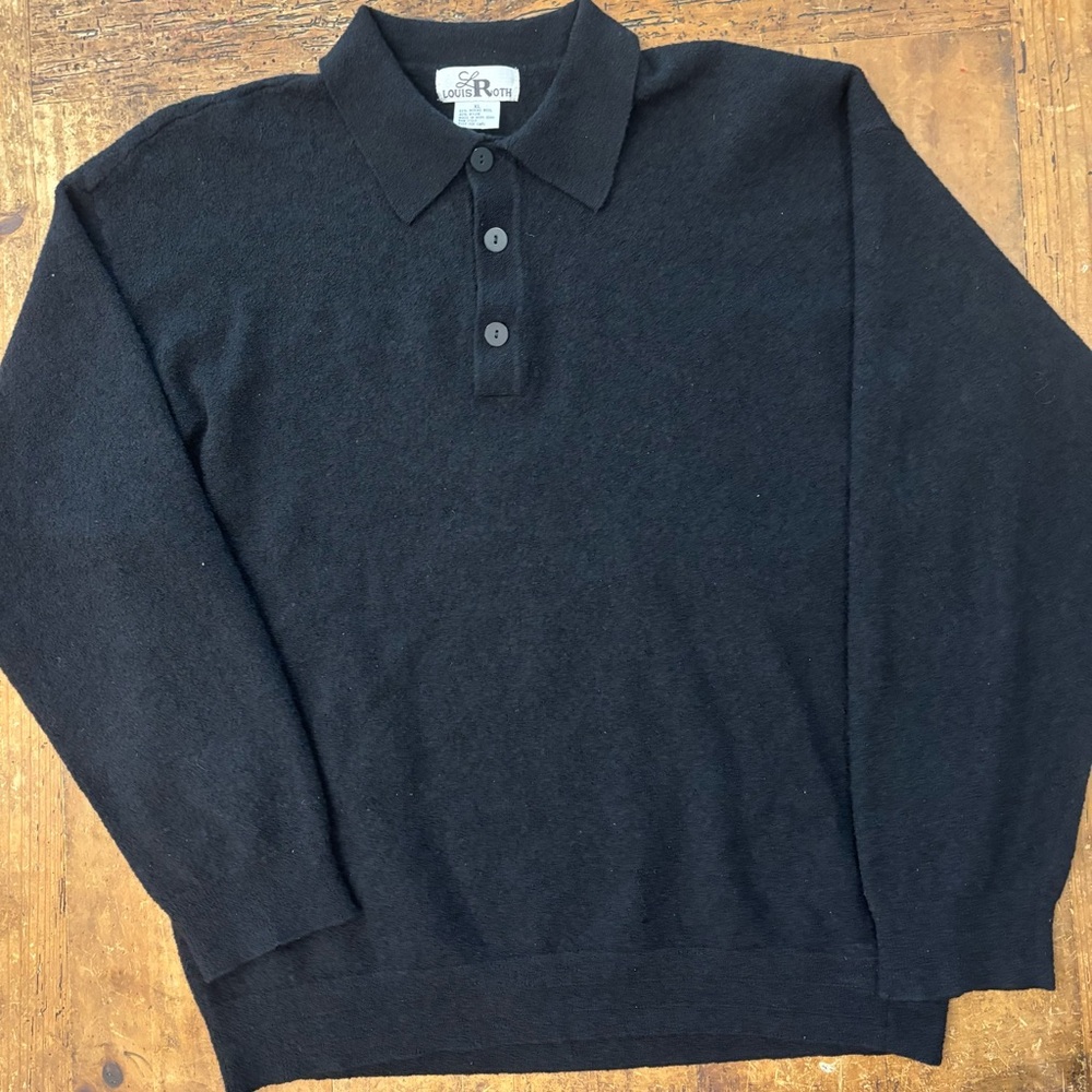 Louis Roth Medina Wool/nylon Sweater Black Men’s Size XL